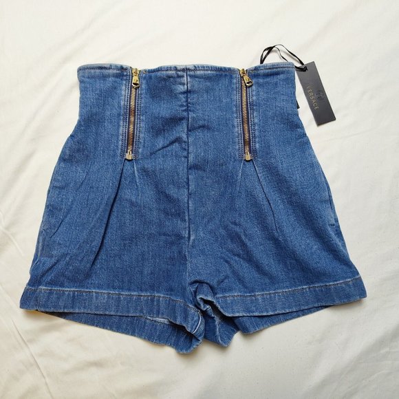 VERSACE Denim Shorts Size 26,29 Women's $595 - Picture 5 of 14